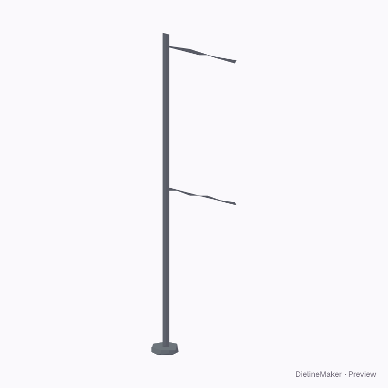 Cross-arm pole banner