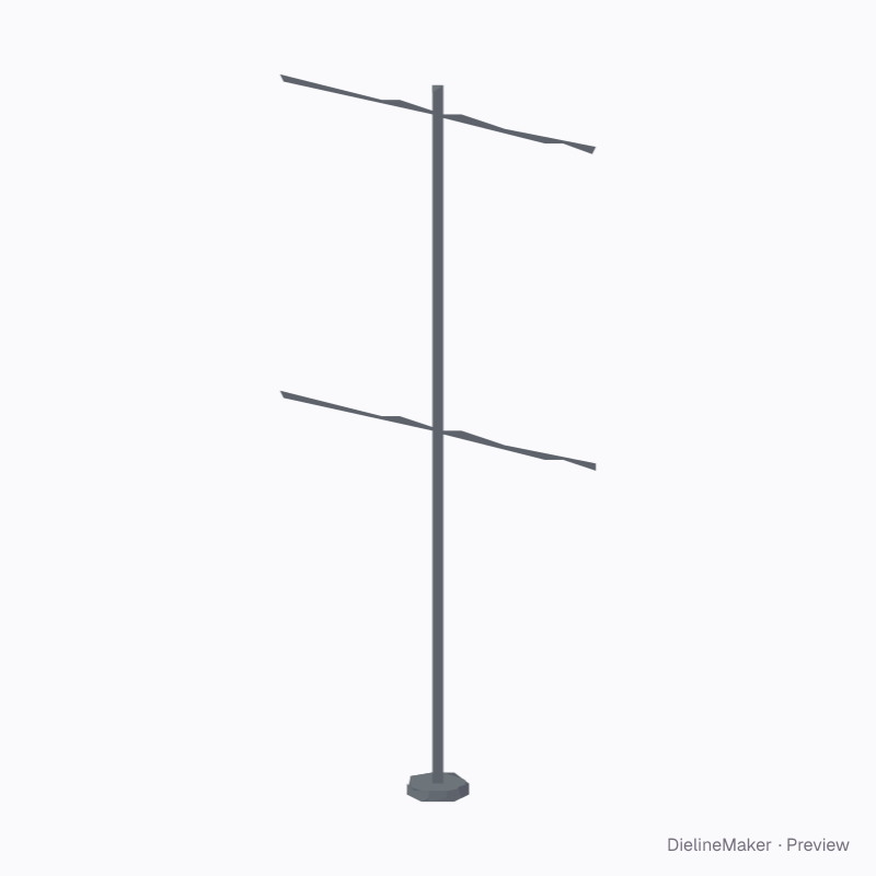 Double-sided street pole banners