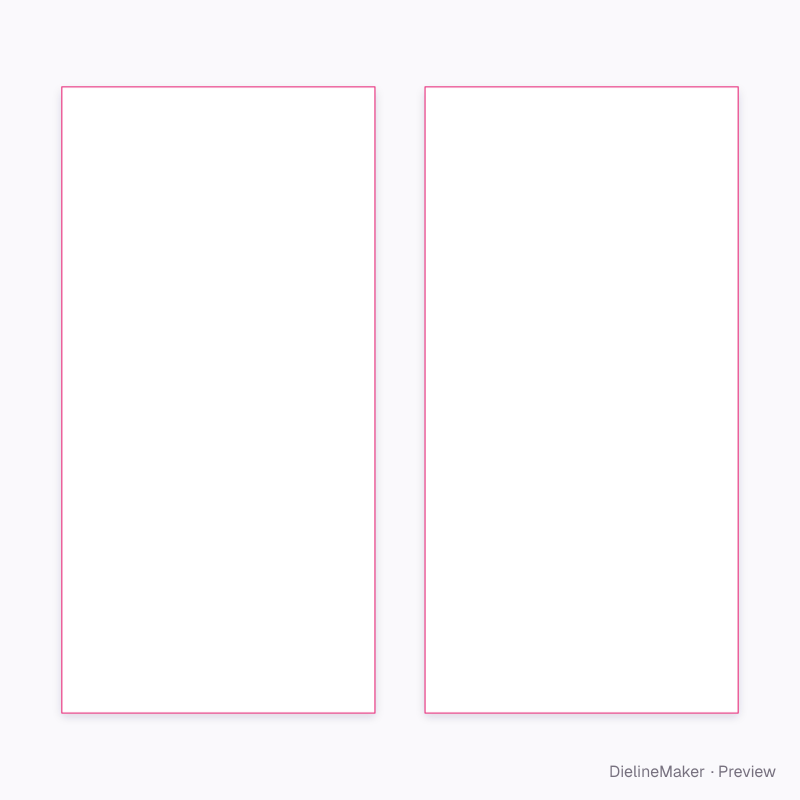Double-sided street pole banners artwork area