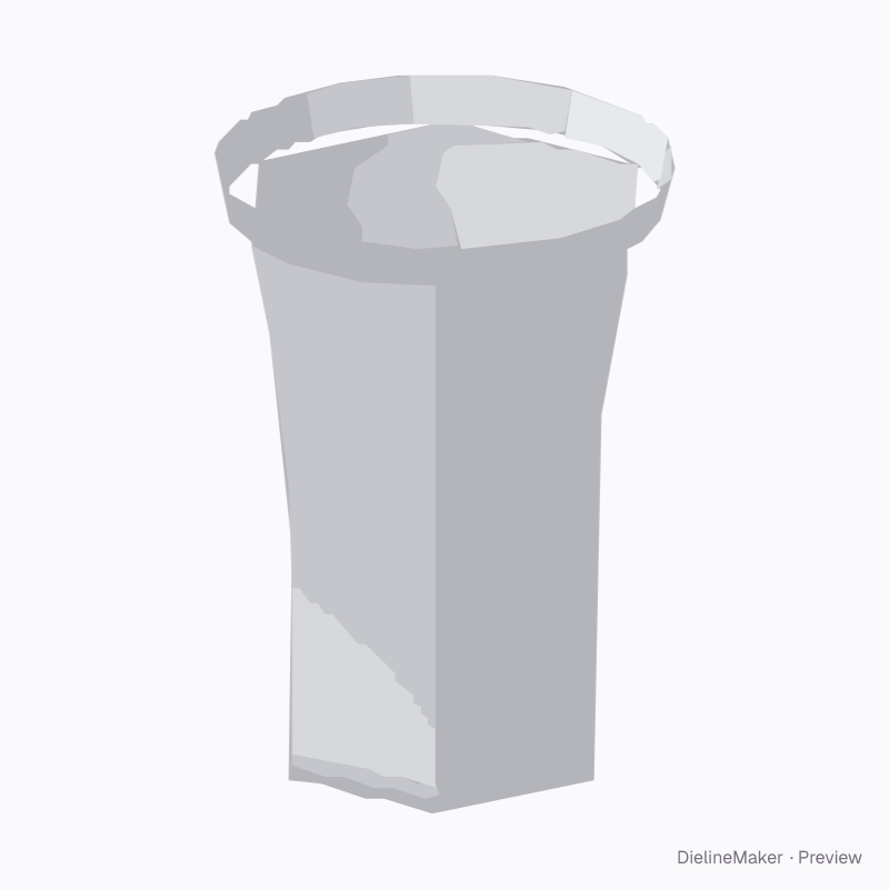 Hexagonal plastic cup