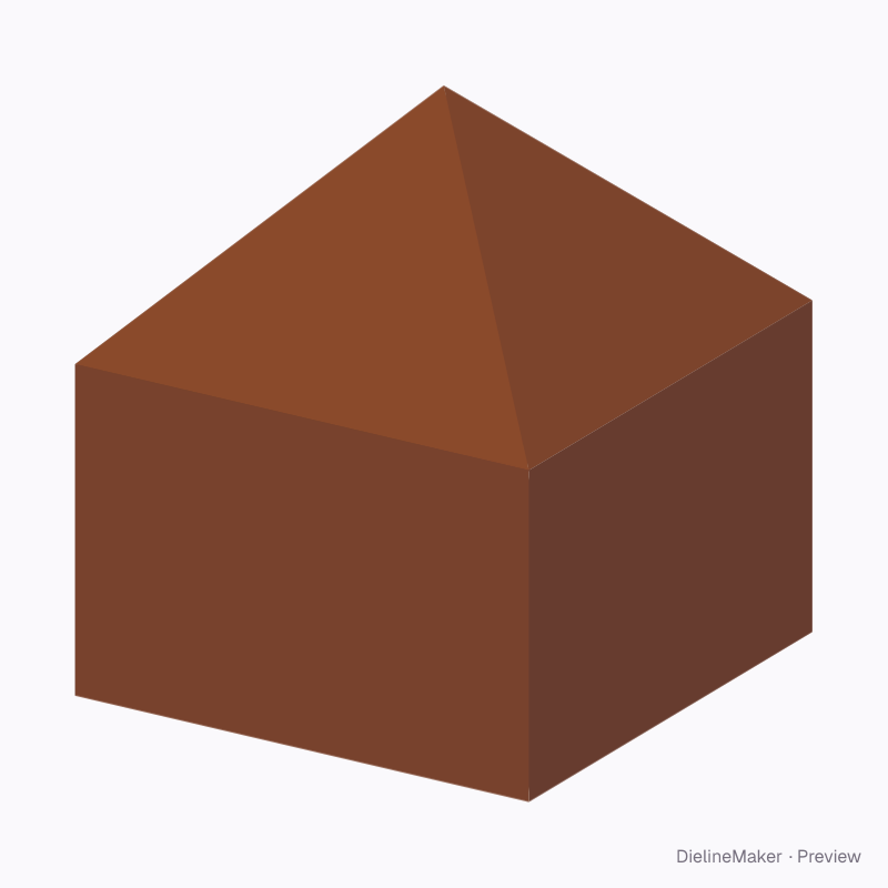 Square box with pyramid lid