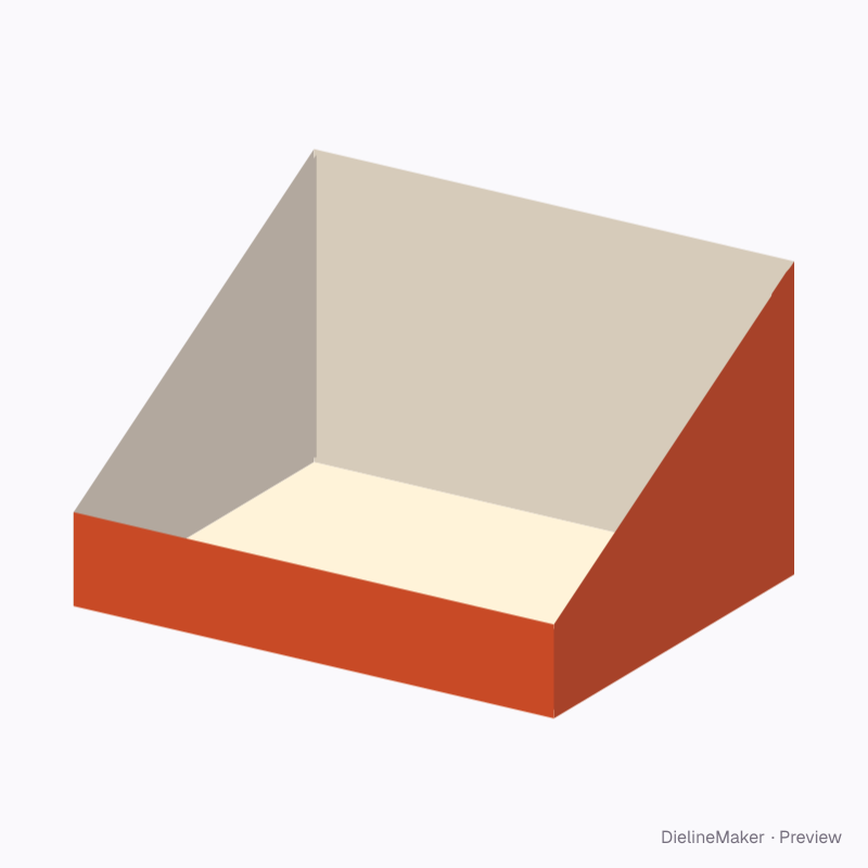 Sloped-side display tray