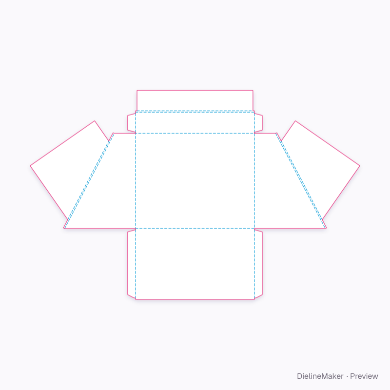 Rolled-edge display tray flat dieline