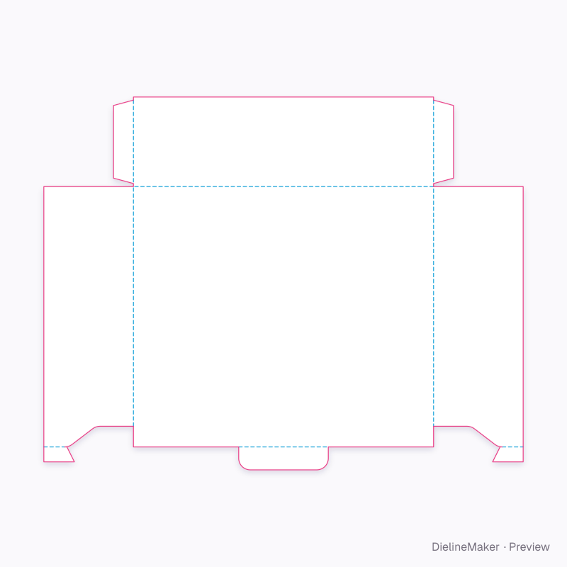 Flat dieline preview