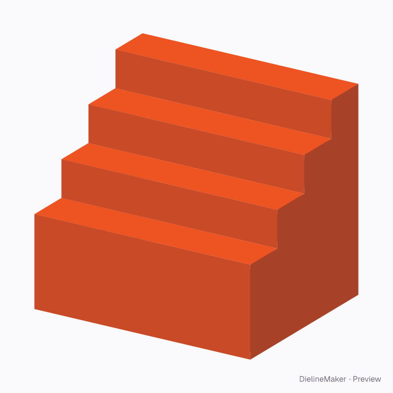Stepped counter display