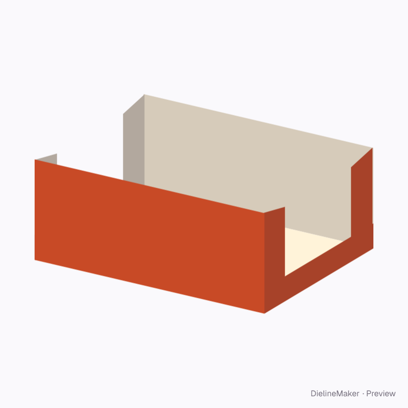FEFCO 0460 · Cutaway wrap tray