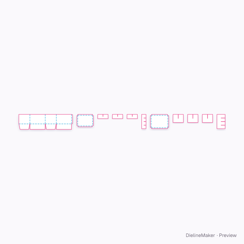 Two-tier divider bin flat dieline