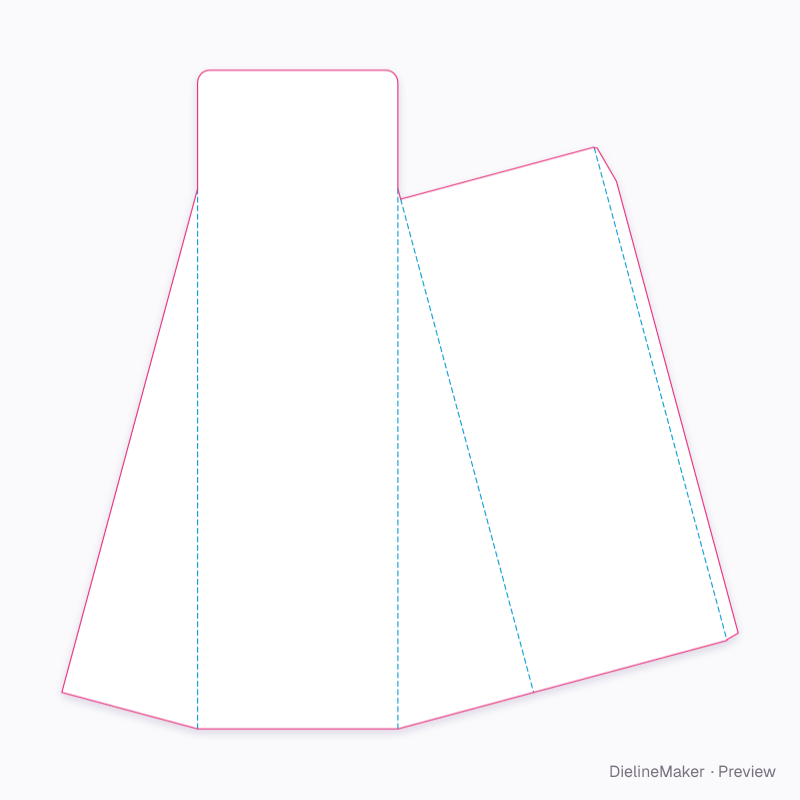 Wedge standee flat dieline