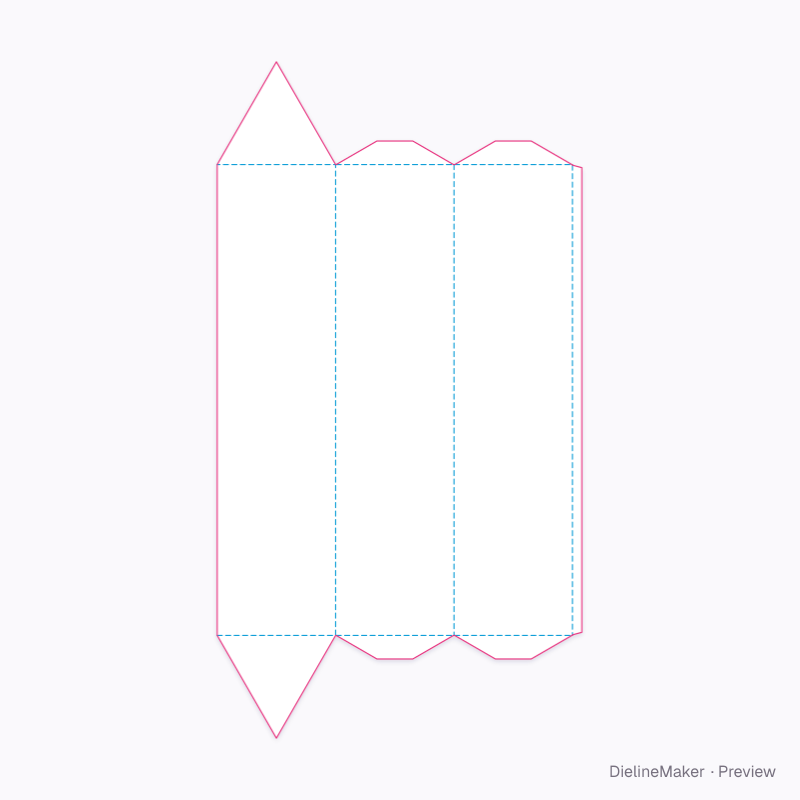 Display column flat dieline