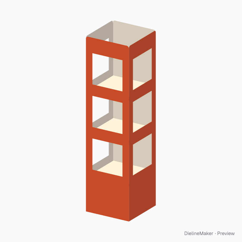 Square window tower