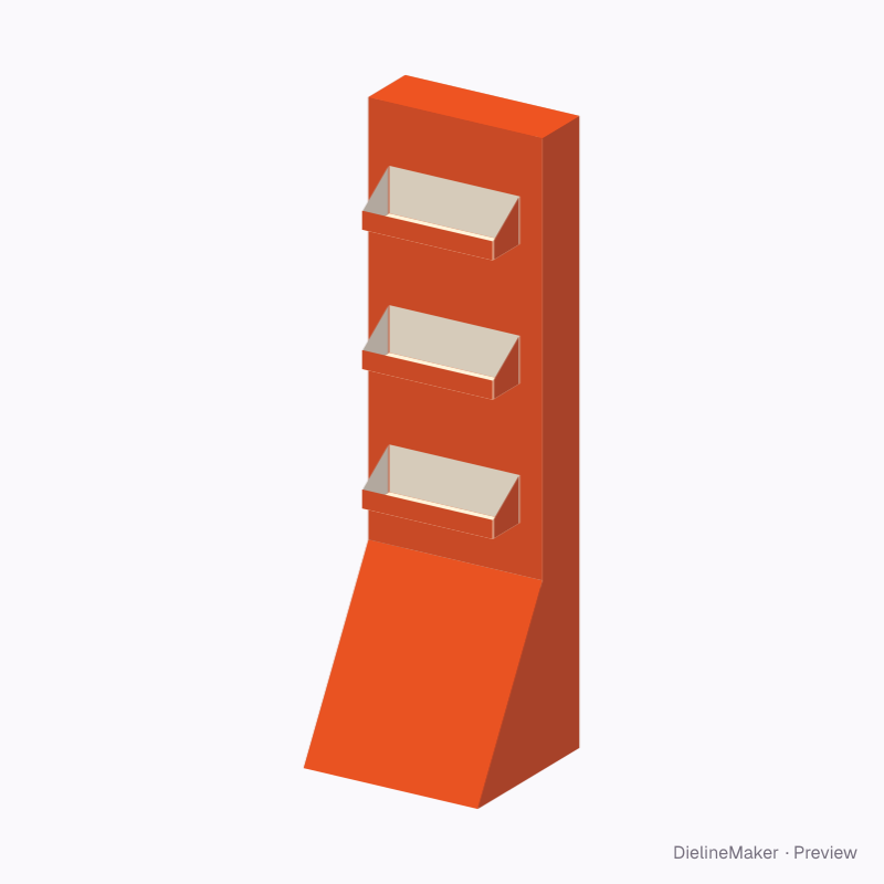 Column with hanging trays