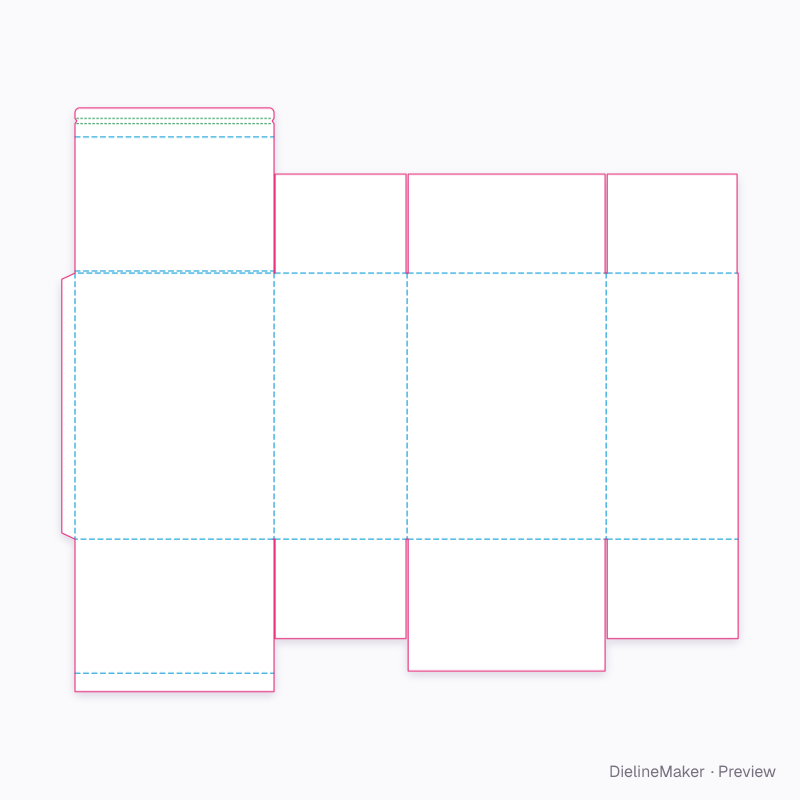 Tall returnable case flat dieline