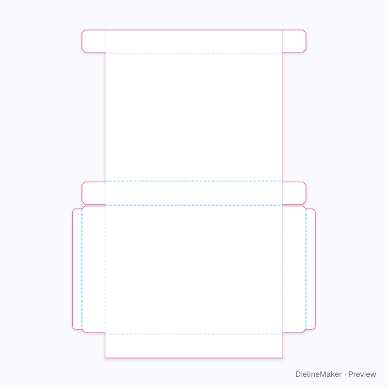 Flat dieline preview