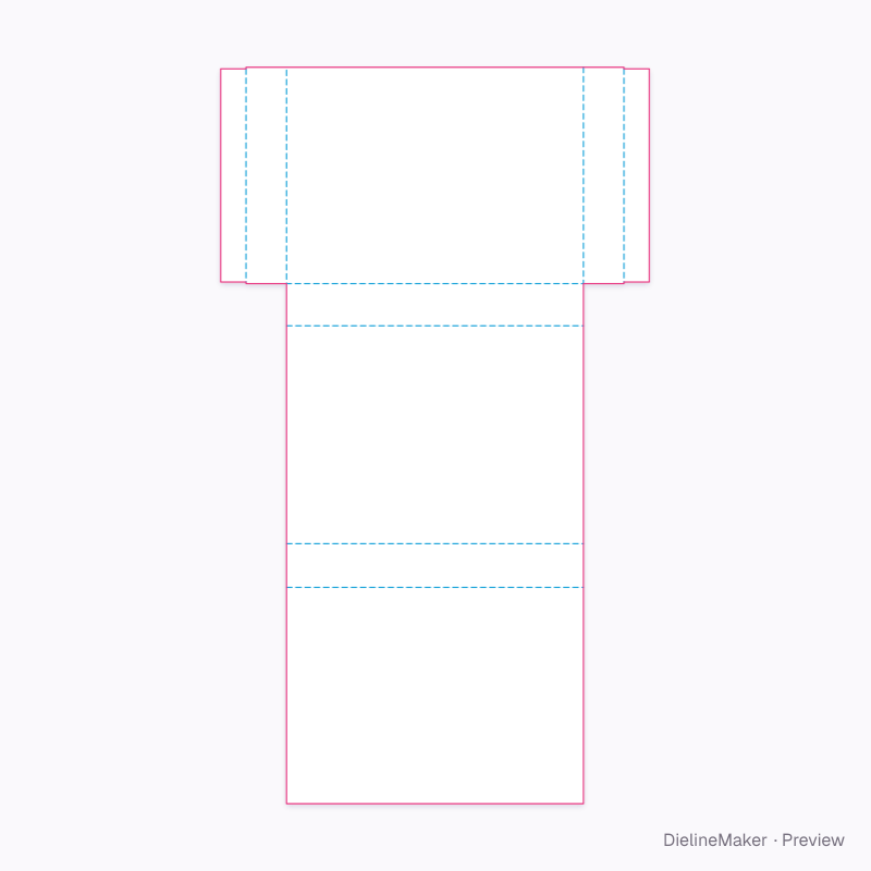 Standard folder and book wrap flat dieline