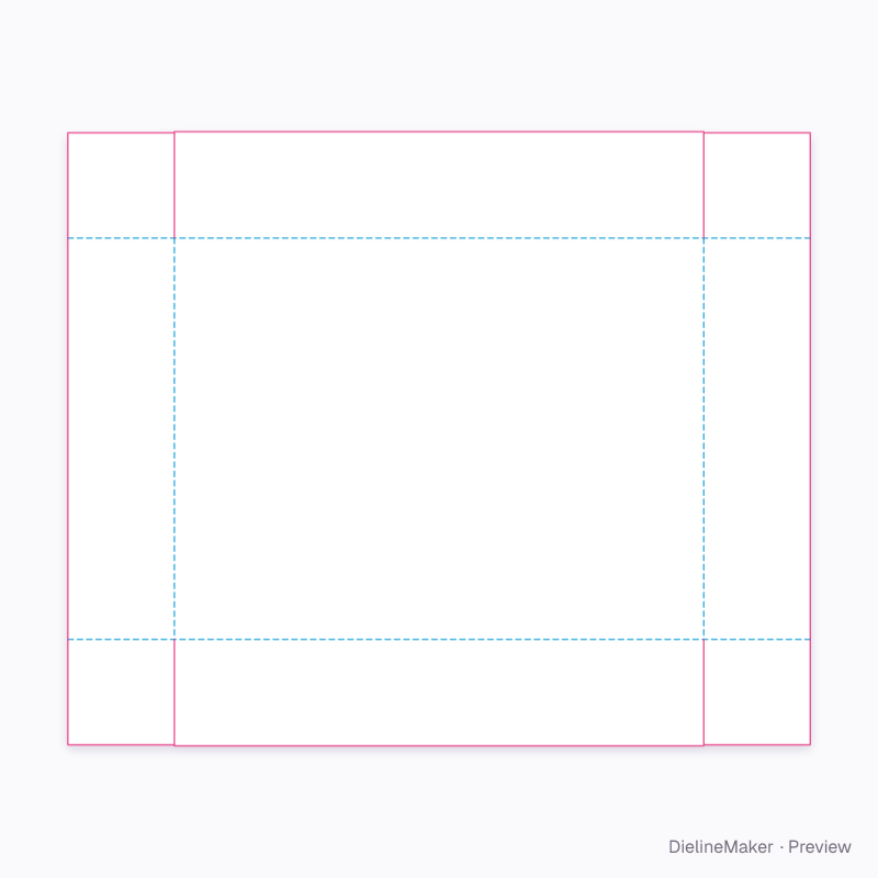 FEFCO 0452 · End-wall glue flaps flat dieline