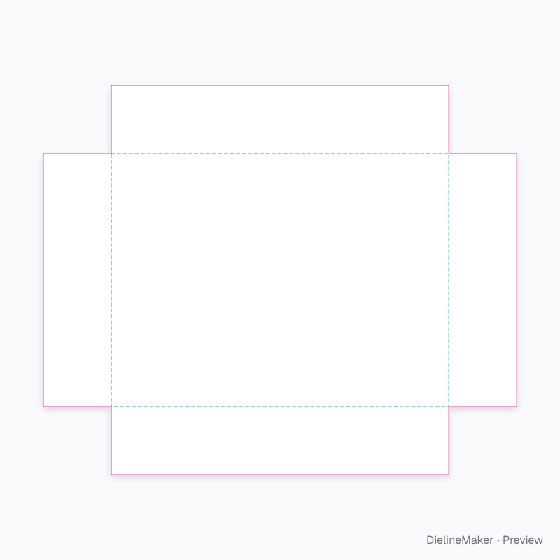 FEFCO 0458 · Plain butt corners joined with tape or stitching flat dieline