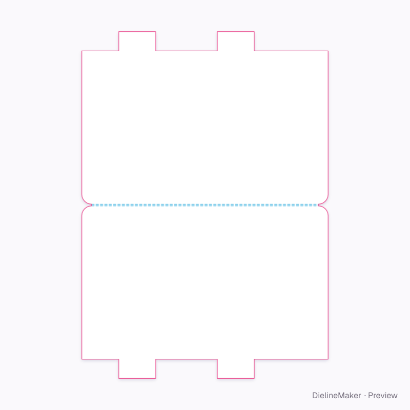 Display header panel flat dieline