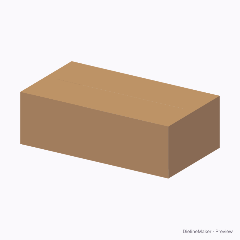 Two-piece hollow-end box