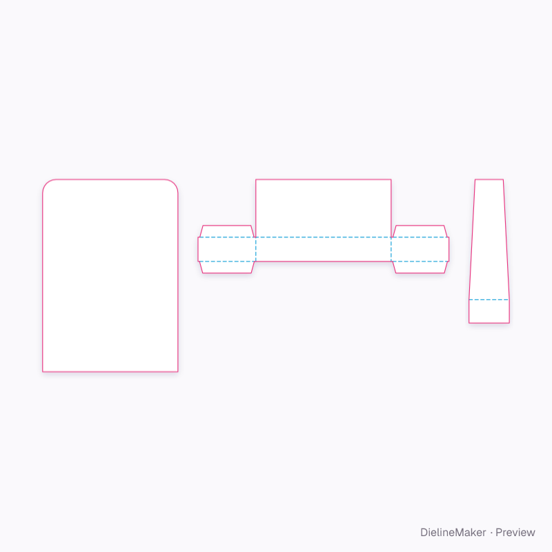 Leaflet holder flat dieline