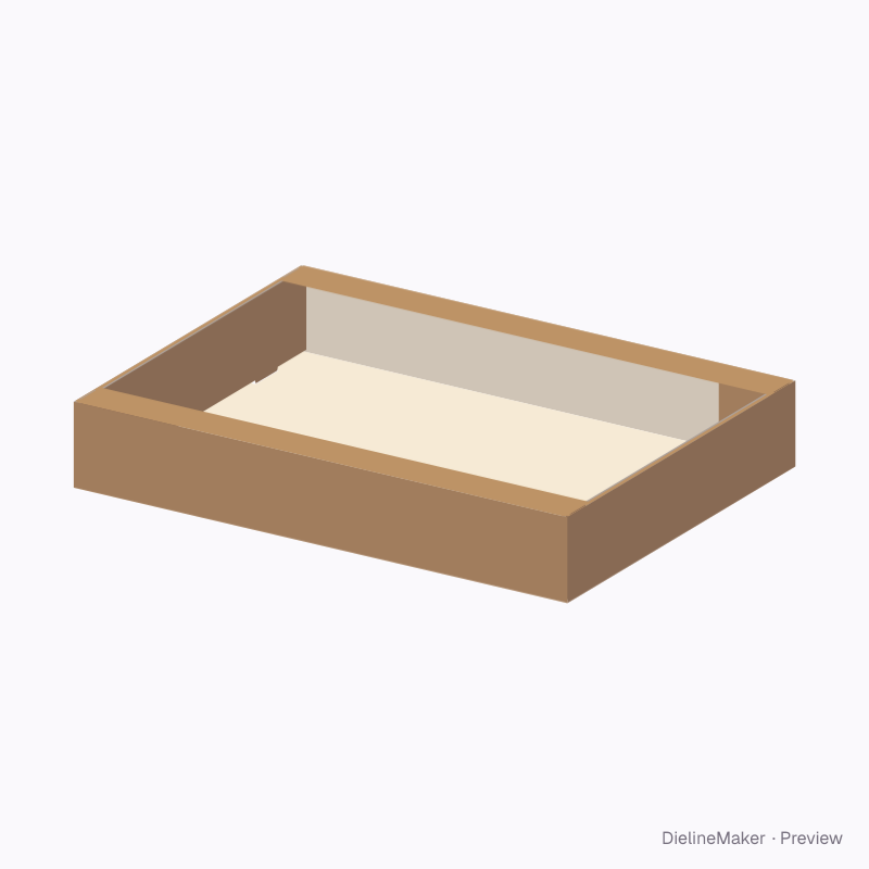 Rim tray with rolled ends and corner hooks