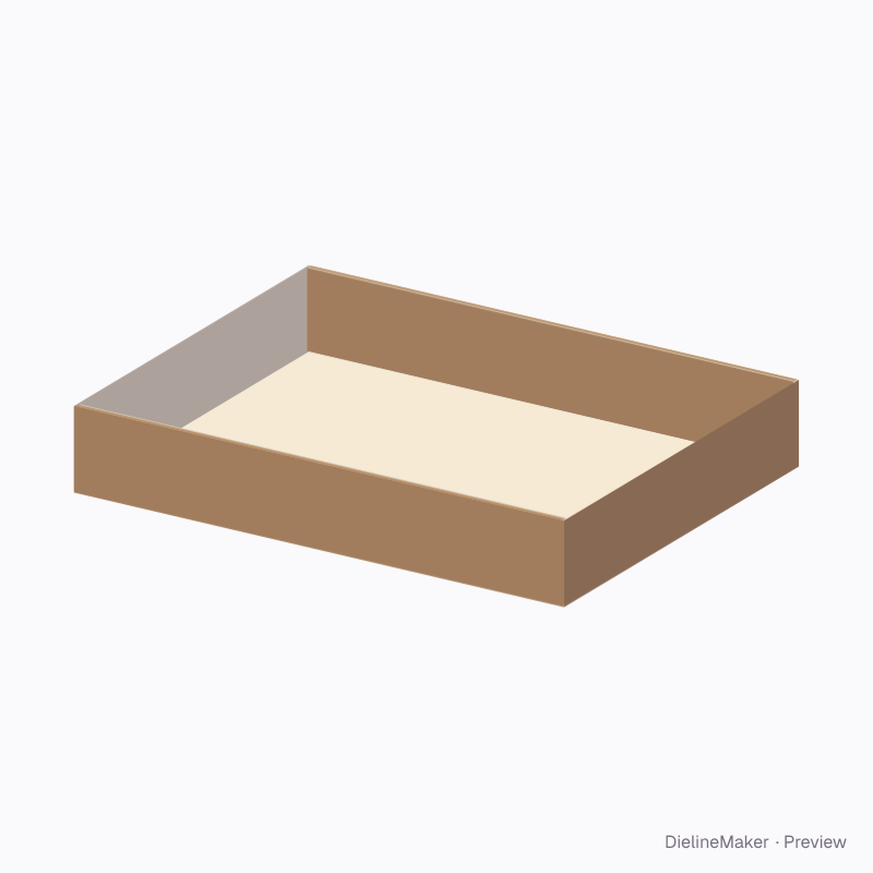 Friction tray with rolled long walls
