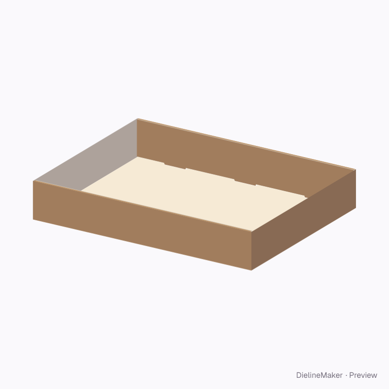Standard locking and rimmed tray