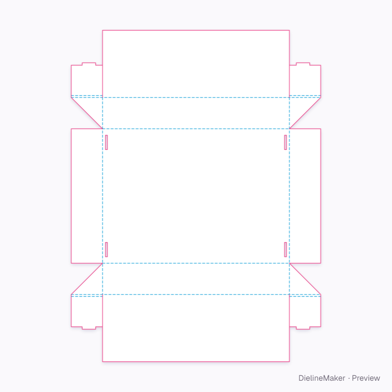 Meeting-cover locking box flat dieline