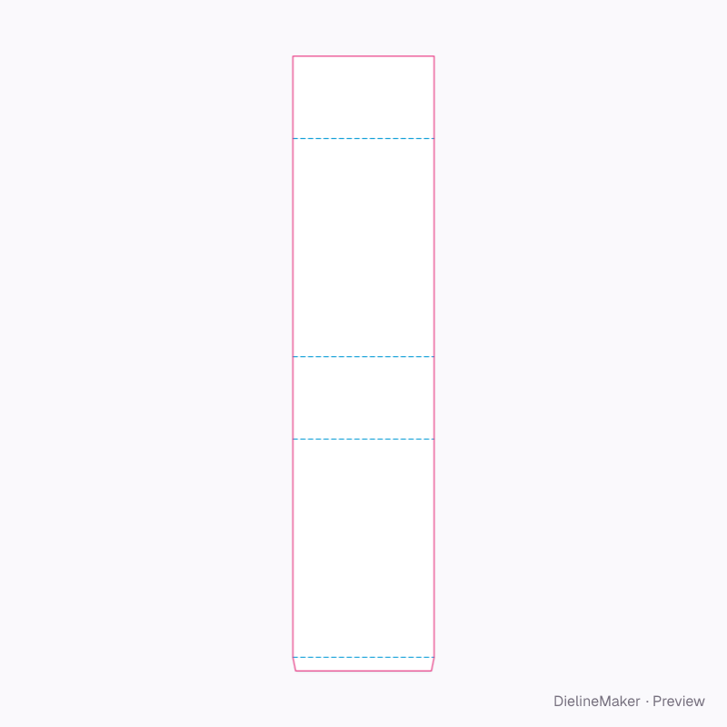 Width-axis open sleeve flat dieline