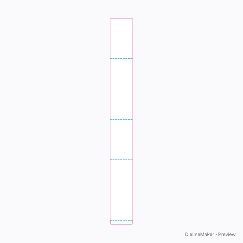 Sleeve by opening direction flat dieline
