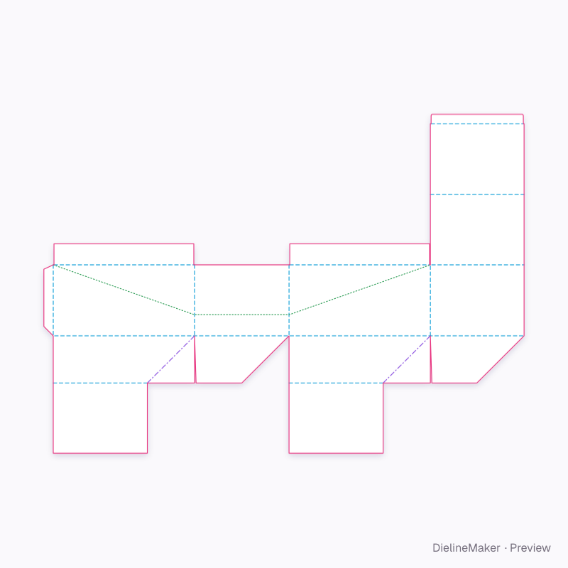 Flat dieline preview