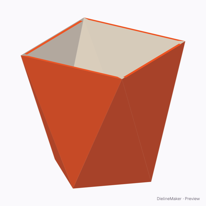 Faceted display bin