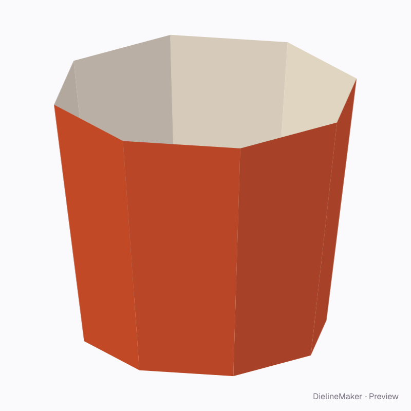 Polygonal display bin