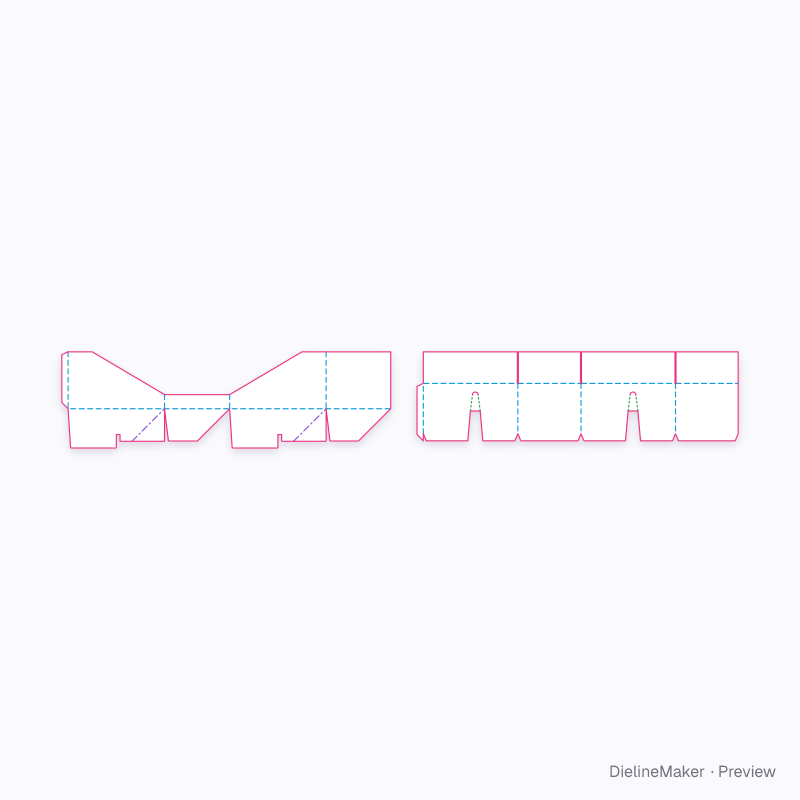 FEFCO 0725 · Shelf display flat dieline