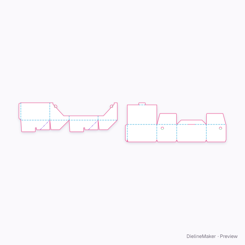FEFCO 0726 · Shelf display flat dieline