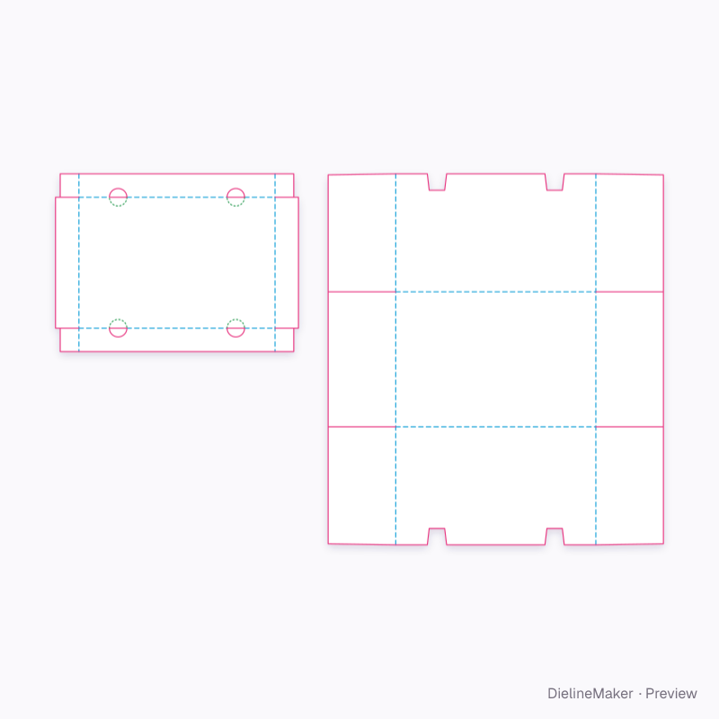 FEFCO 0727 · Shelf display flat dieline