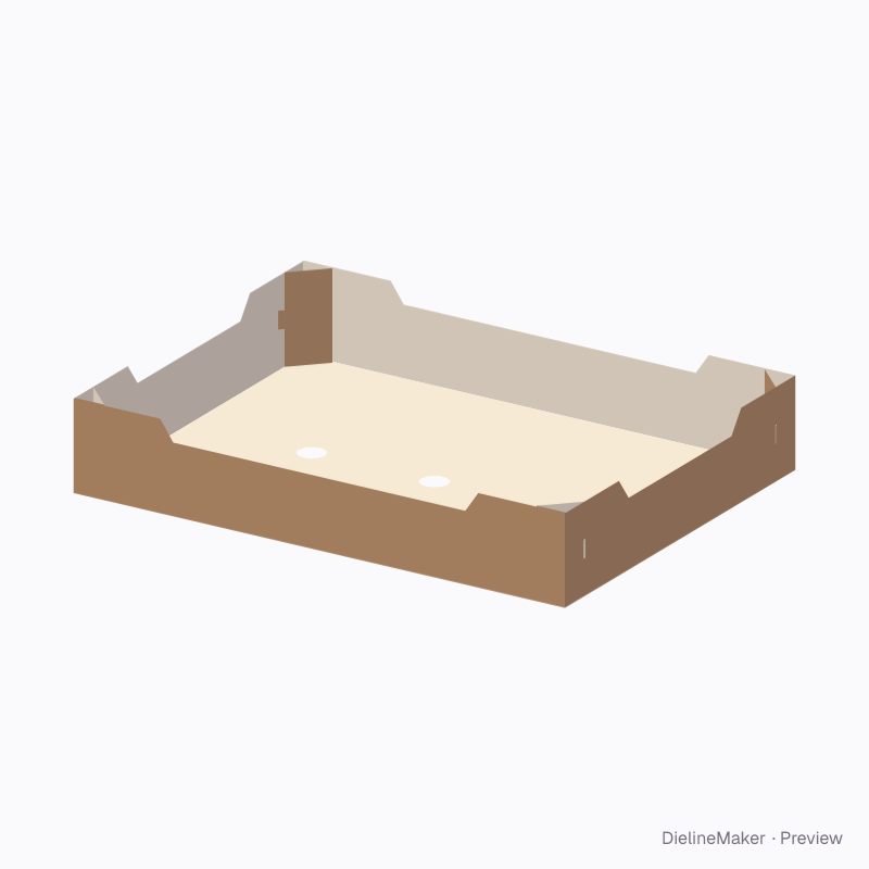 Triangular locking-corner tray