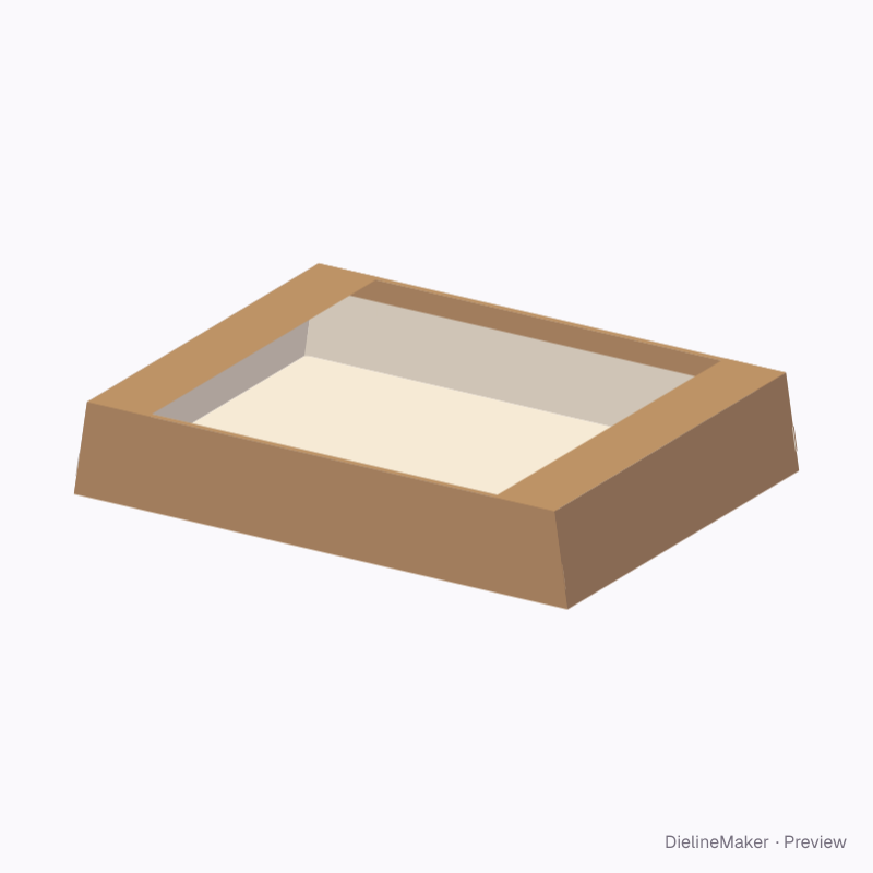 Rimmed corner-lock tray