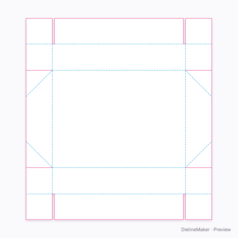 Flat dieline preview