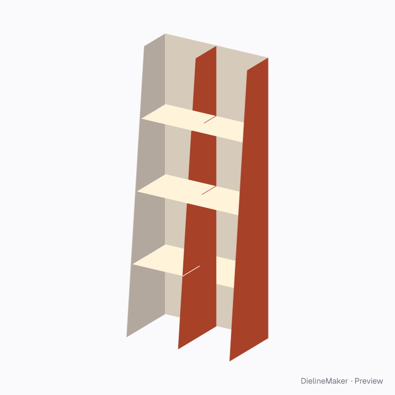 Tapered two-column display