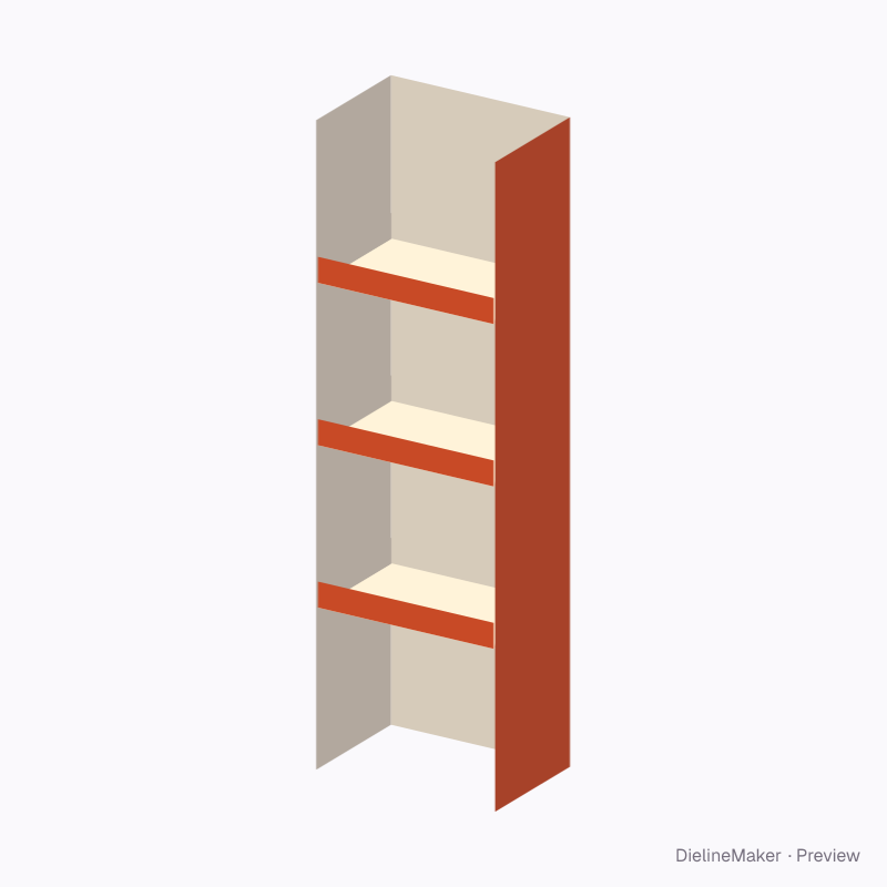 Tray shelf floor display
