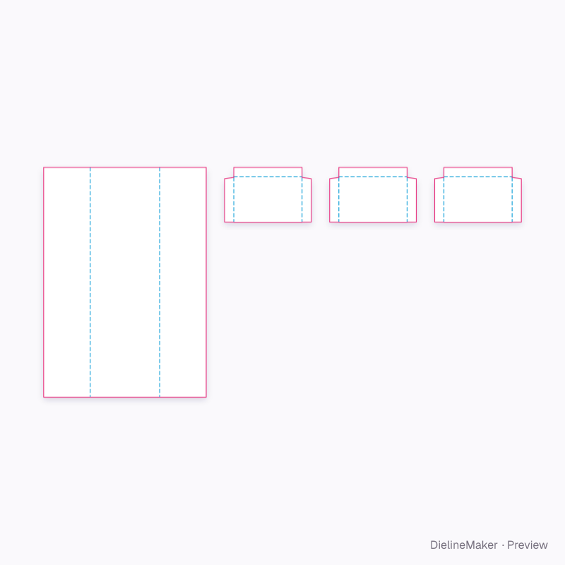 Tray shelf floor display flat dieline