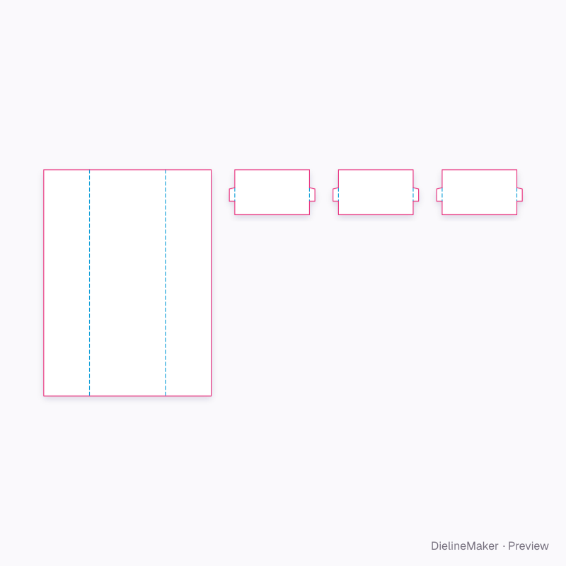 Shelf floor display flat dieline