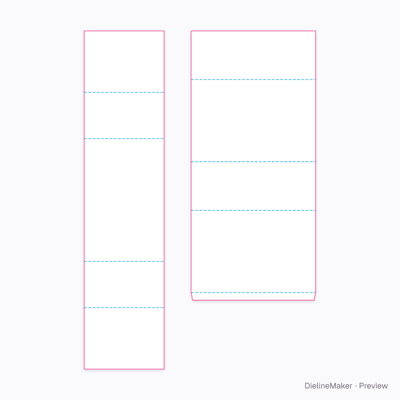Slide box with inner wrap flat dieline