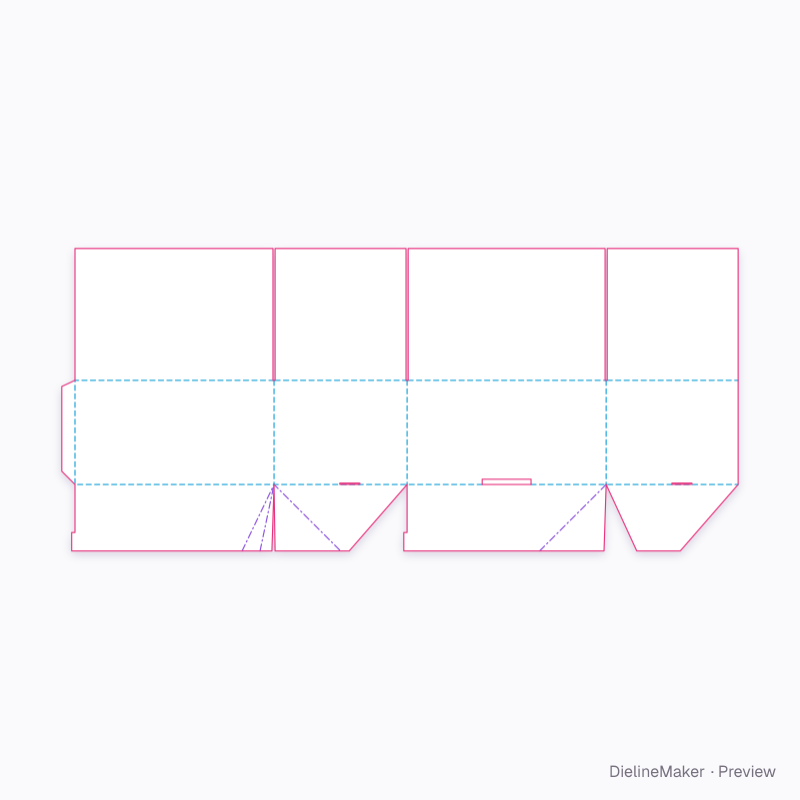 FEFCO 0707 · Full-overlap slotted auto-bottom case flat dieline