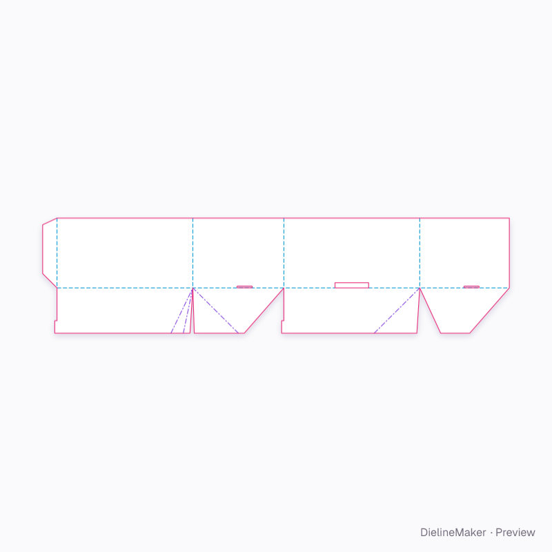 Slotted auto-bottom case flat dieline