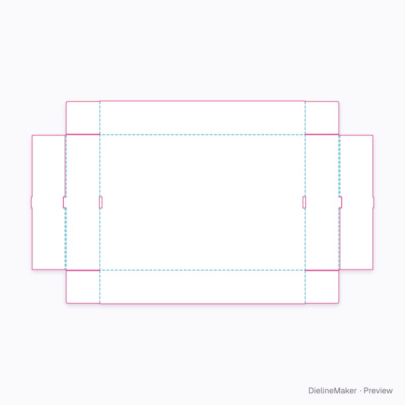 Standard stacking tray flat dieline