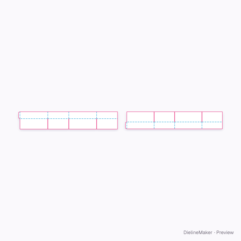 Nested half-slotted telescope flat dieline