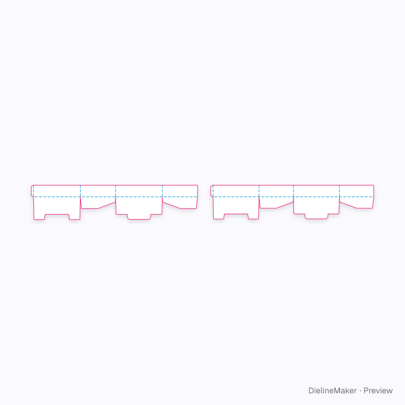 Snap-lock telescope flat dieline
