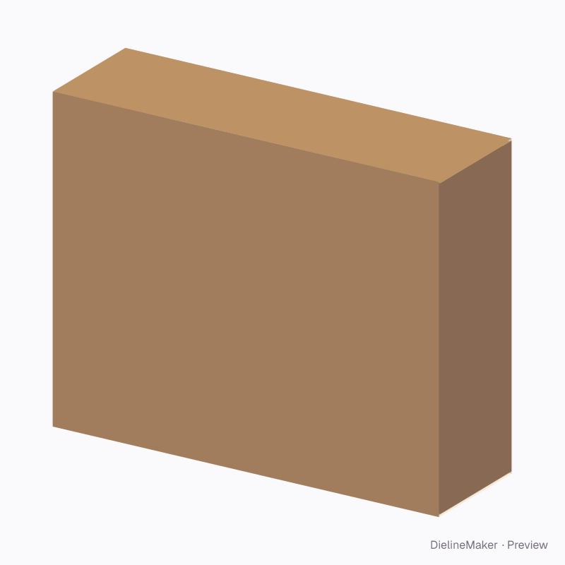 Tall hinged box with rear end closures