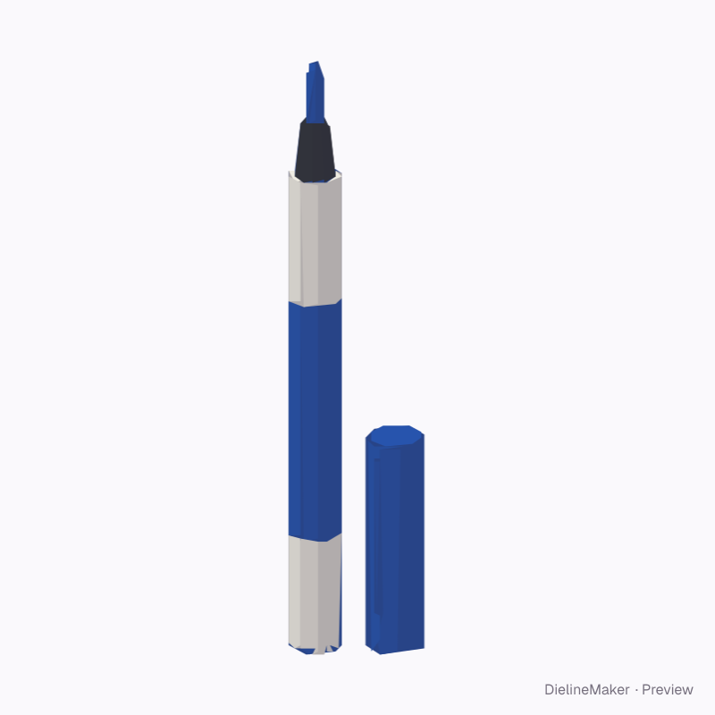 Slim felt-tip marker